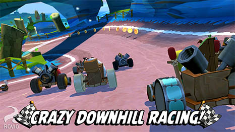 Downhill racing, Angry Birds style!